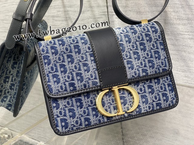 Dior专柜新款迪奥高仿原单Montaigne丹宁系列链条肩背斜挎女包 djfk1569
